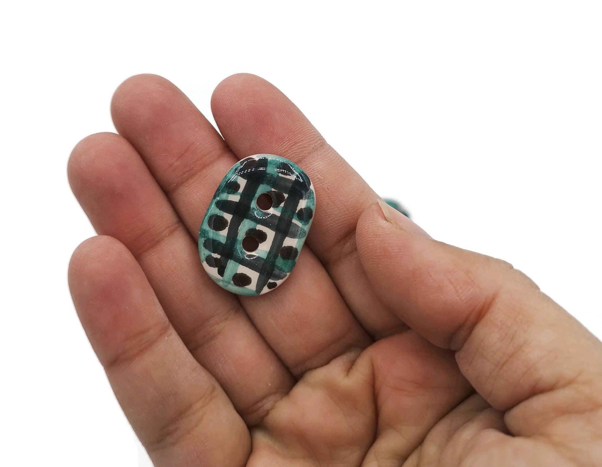 6Pc Handmade Ceramic Sewing Buttons Set, Novelty Buttons, Trending Now Decorative Buttons, Best Sellers Custom Sewing Supplies And notions - Ceramica Ana Rafael