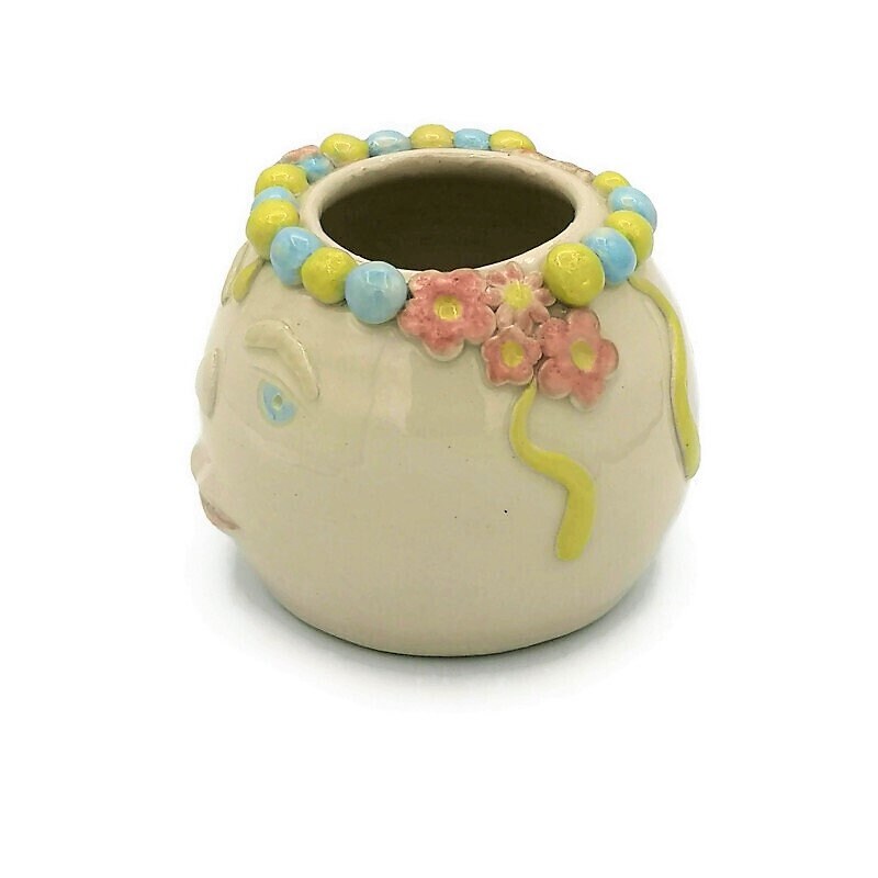 FACE PLANTER POT, Cute Planter, Indoor Ceramic Vase Planter House Warming Gifts, Modern Unique Hanging Head Planter, Funny Plant Holder - Ceramica Ana Rafael