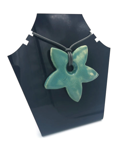Unique Clay Charms For Unique Jewelry Making, Abstract Handmade Ceramic, Cool Random Large Star Pendant Necklace - Ceramica Ana Rafael