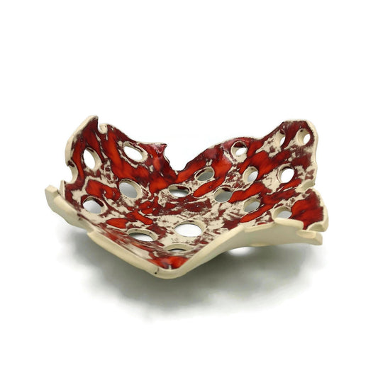 Handmade Ceramic Decorative Bowl, Centerpiece Bowl, Large Fruit Bowl With Holes Decor - Ceramica Ana Rafael