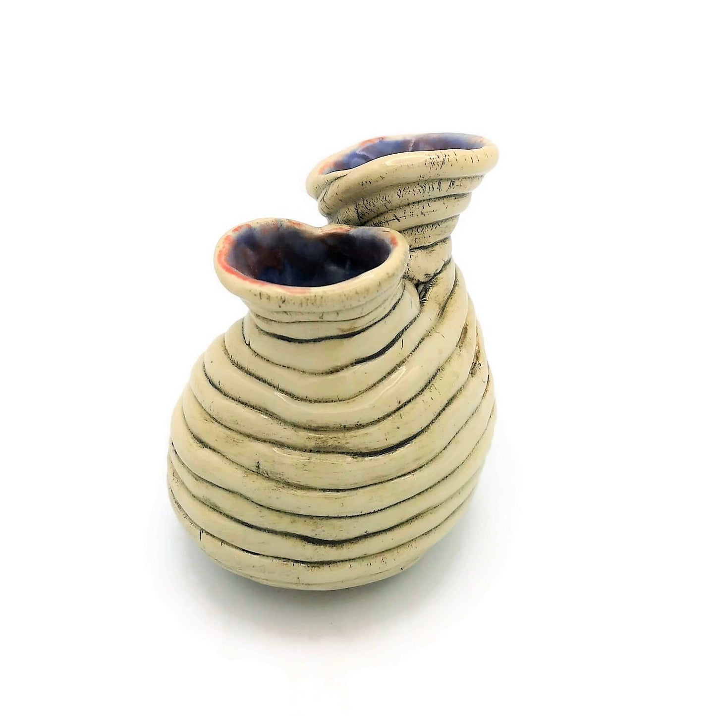 Handmade ceramic Vase, Pottery Vase Irregular Shape, Best Sellers, Mom Birthday Gift From Daughter, Abstract Sculpture Ceramic Vessel - Ceramica Ana Rafael