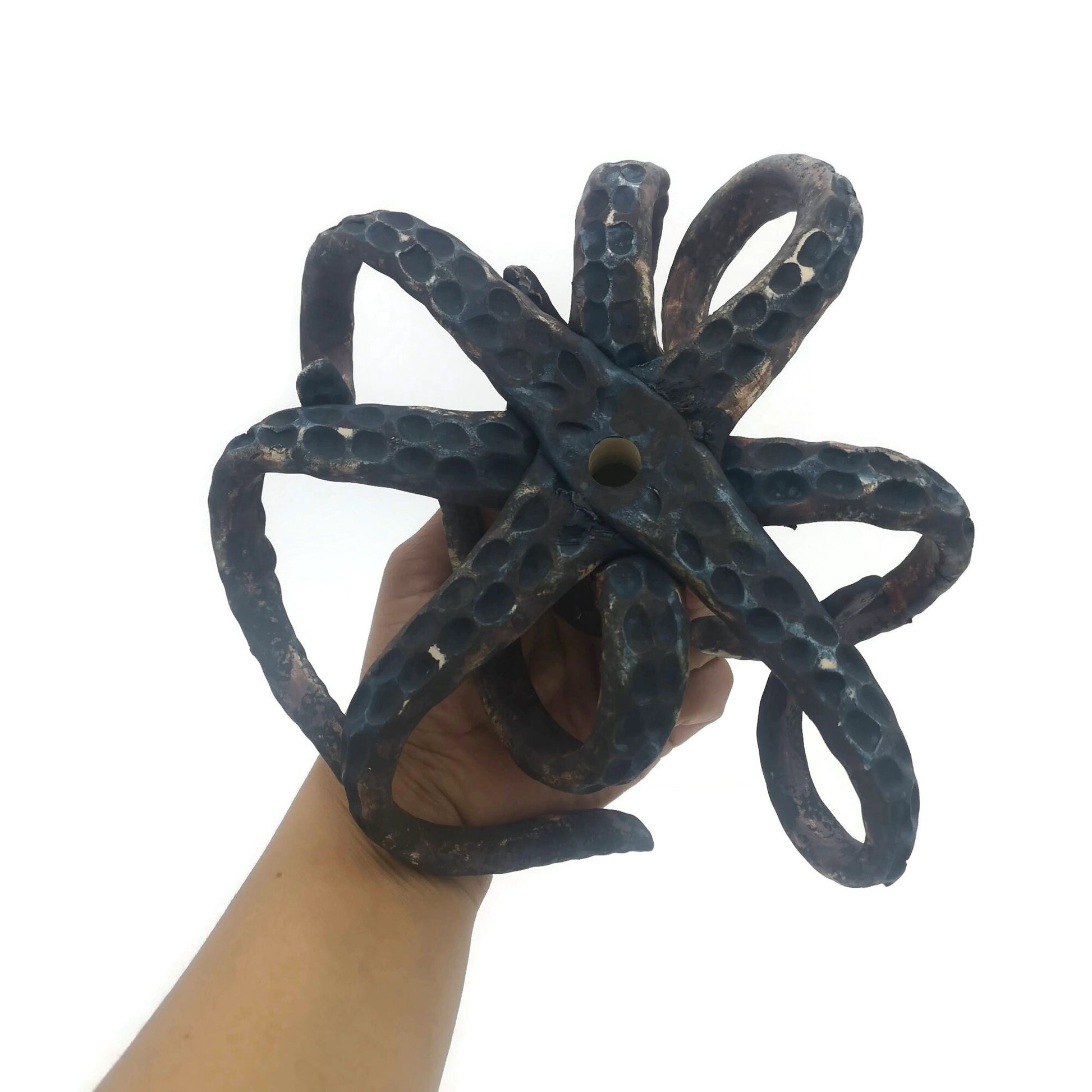 Modern Handmade Ceramic Sculpture, Octopus Modern Coastal Art, Contemporary Custom Wedding Gift For Couple, Decorative Table Sculpture - Ceramica Ana Rafael