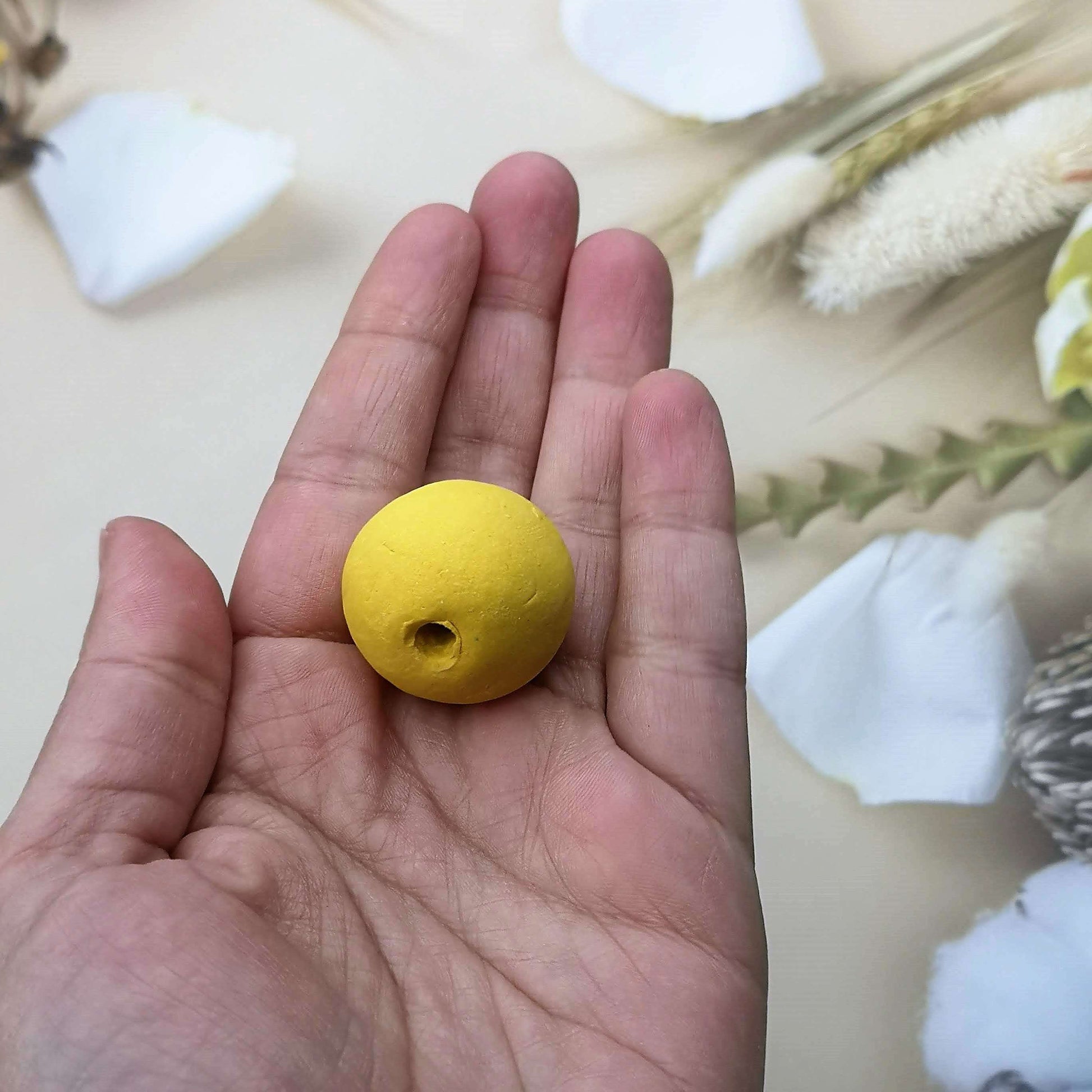 1Pc 25mm macrame beads for jewelry making, handmade ceramic beads large hole, oversized porcelain bubblegum beads, best sellers unique beads