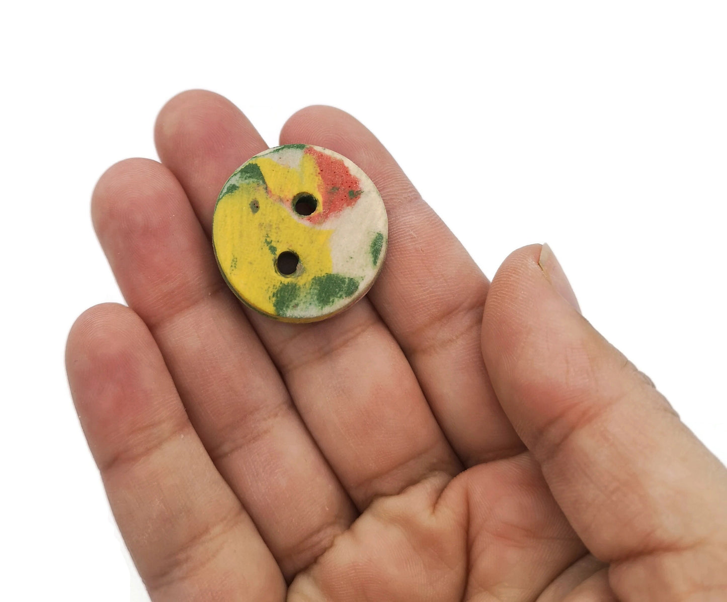 Handmade Ceramic Sewing Buttons Lot Of 6, Novelty Buttons For Crafts, Best Sellers Custom Buttons, Unique Backpack Buttons Cute, Coat Button - Ceramica Ana Rafael