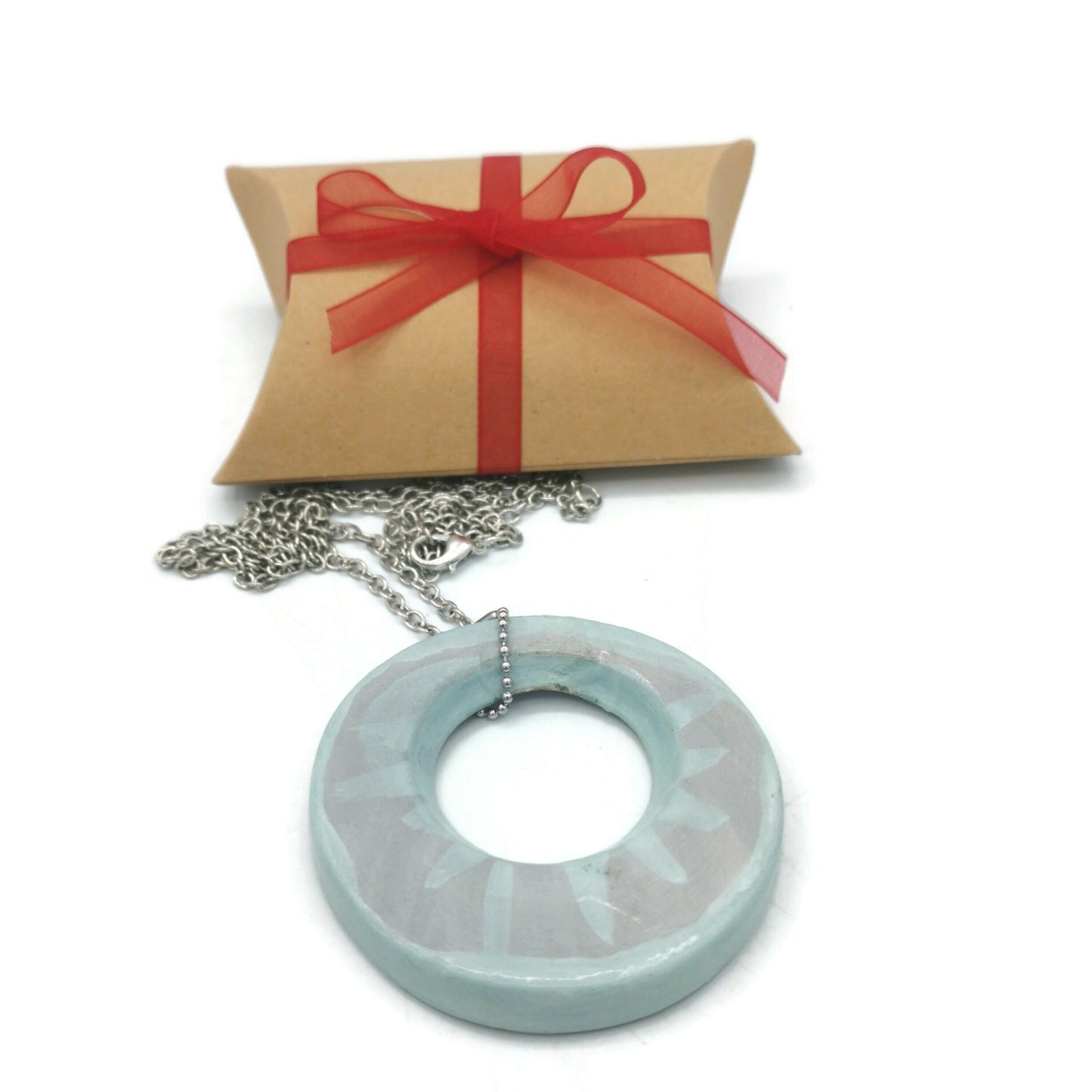 Large Statement Necklace Pendant For Women, Ceramic Jewelry, Gift For Wife, Best Gifts For Her, Mom Birthday Gift From Daughter - Ceramica Ana Rafael