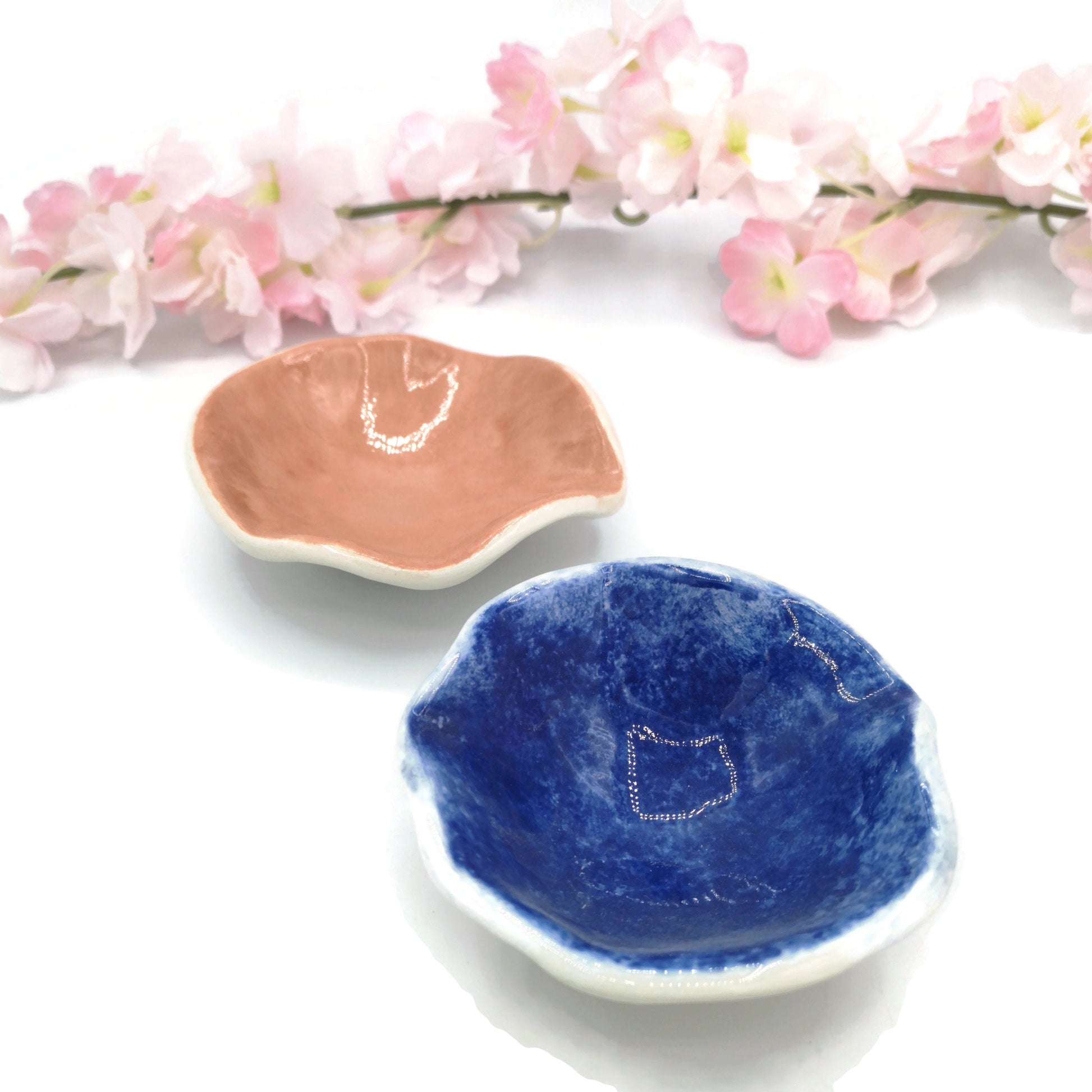 Set Of 2 Trinket Tray, Clay Trinket Dish, Best Friend Gifts For Her, Ceramic Ring Dish Mom Birthday Gift From Daughter, Small Jewelry Dish - Ceramica Ana Rafael