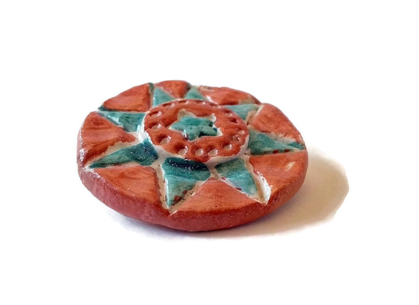 Star Brooch, Handmade Ceramic Celestial Brooches For Women, Mom Birthday Gift From Daughter, Clay Cameo Broach Pin, Grandma Christmas Gifs - Ceramica Ana Rafael