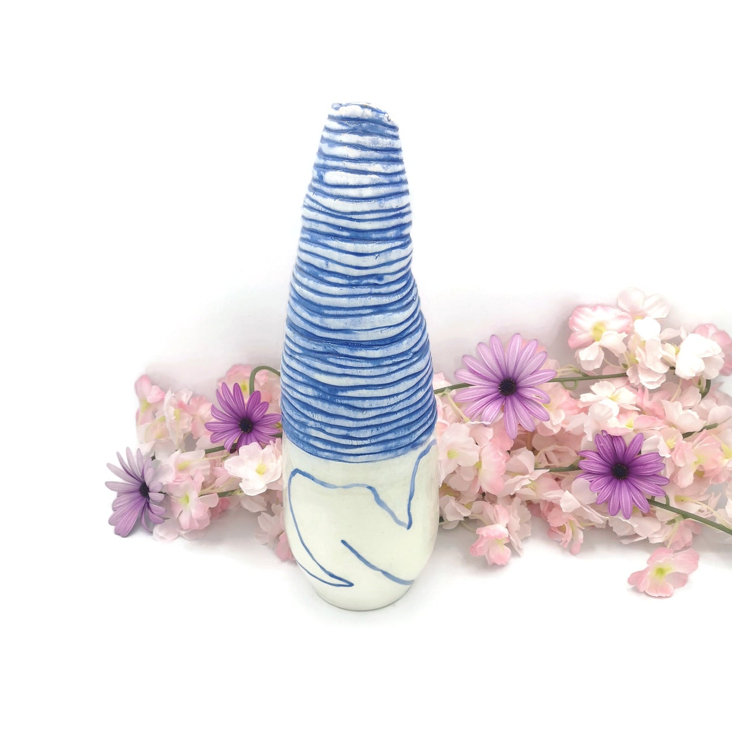 Tall Vase, Large Ceramic Sculptural Vase, 9 Years Wedding Anniversary Gift For Wife, Mom Birthday Gift From Daughter - Ceramica Ana Rafael