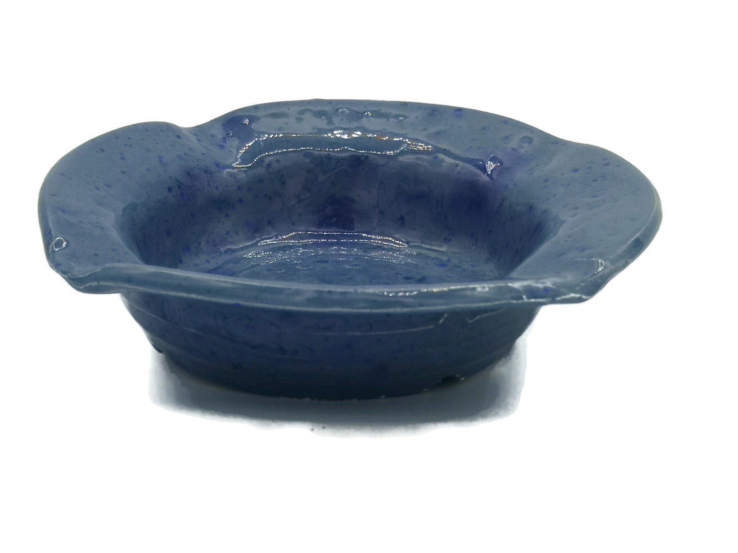 CERAMIC ASHTRAY, MODERN Ashtray, Handmade Dark Blue Pottery Cigar Ashtray - Ceramica Ana Rafael