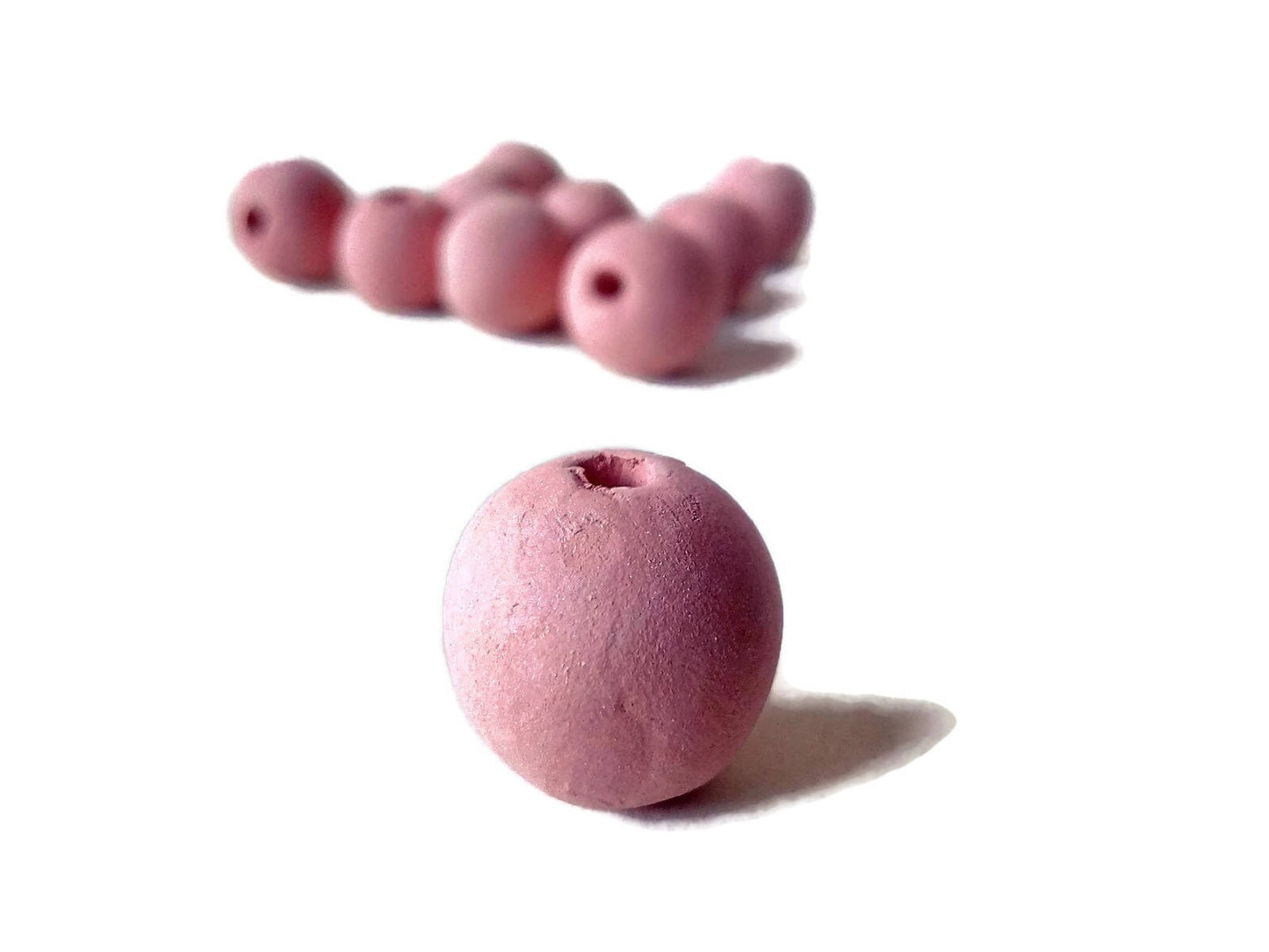 Clay Beads For Jewelry Making, Set Of 10 Handmade Macrame Beads Ceramic Trending Now, Best Sellers Round Bubblegum Beads Unique Porcelain - Ceramica Ana Rafael