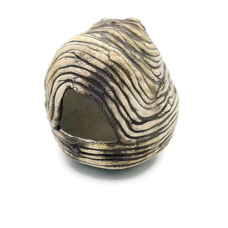 Handmade Ceramic Birdhouse Sculpture, Outdoor Rustic Garden Decor Best Gifts For Him, Garden Decoration Mom Birthday Gift From Daughter - Ceramica Ana Rafael