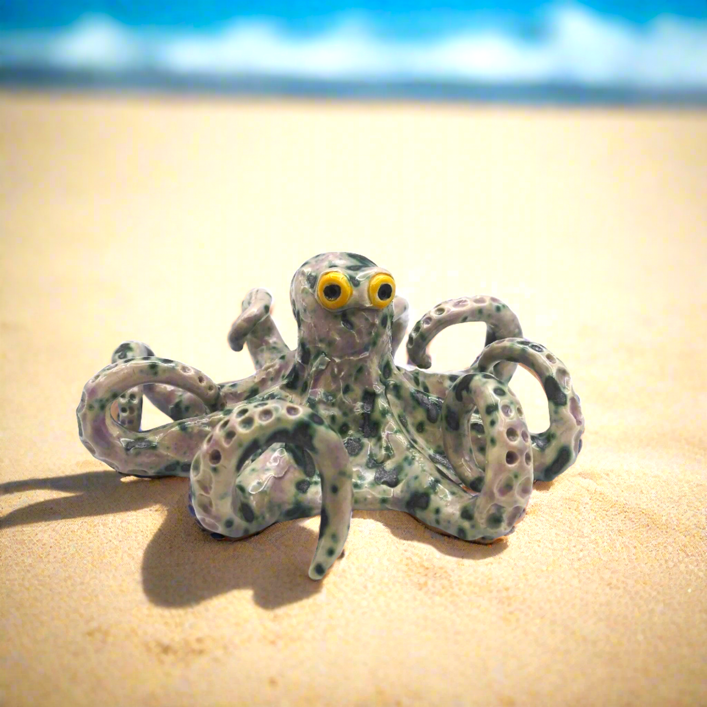 Modern Handmade Ceramic Octopus Sculpture 🌊 | Coastal Art Home Decor