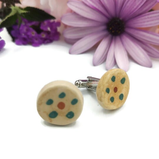 turquoise blue cufflinks for men, valentines day gift for boyfriend, 9th anniversary gift for husband, best gifts for him - Ceramica Ana Rafael