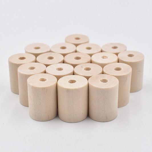 1/5Pc 25/30/40mm Extra Large Wooden Tube Beads – 5mm Hole Macrame & Jewelry Beads