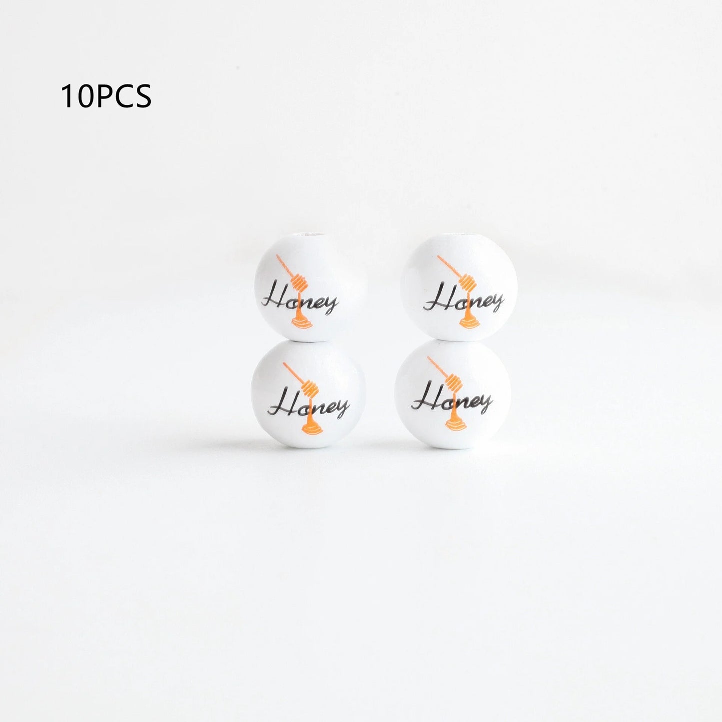 Bee-Themed Wooden Beads – 10/20PCS 16mm Honey Pot Macramé Beads with Large Hole