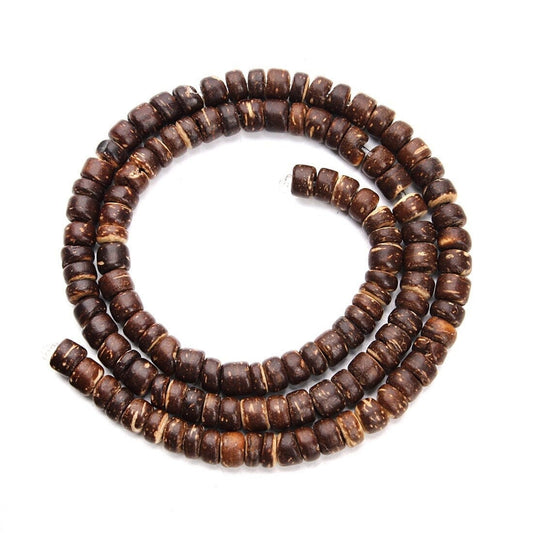 110Pc Wooden Coin Beads – 5/8/10mm Large Hole Beads for Jewelry & Macrame