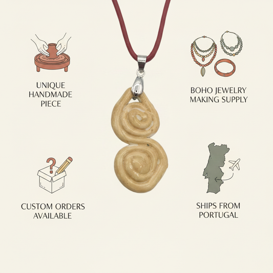 40mm ceramic infinity pendant dimensions and 2mm hole