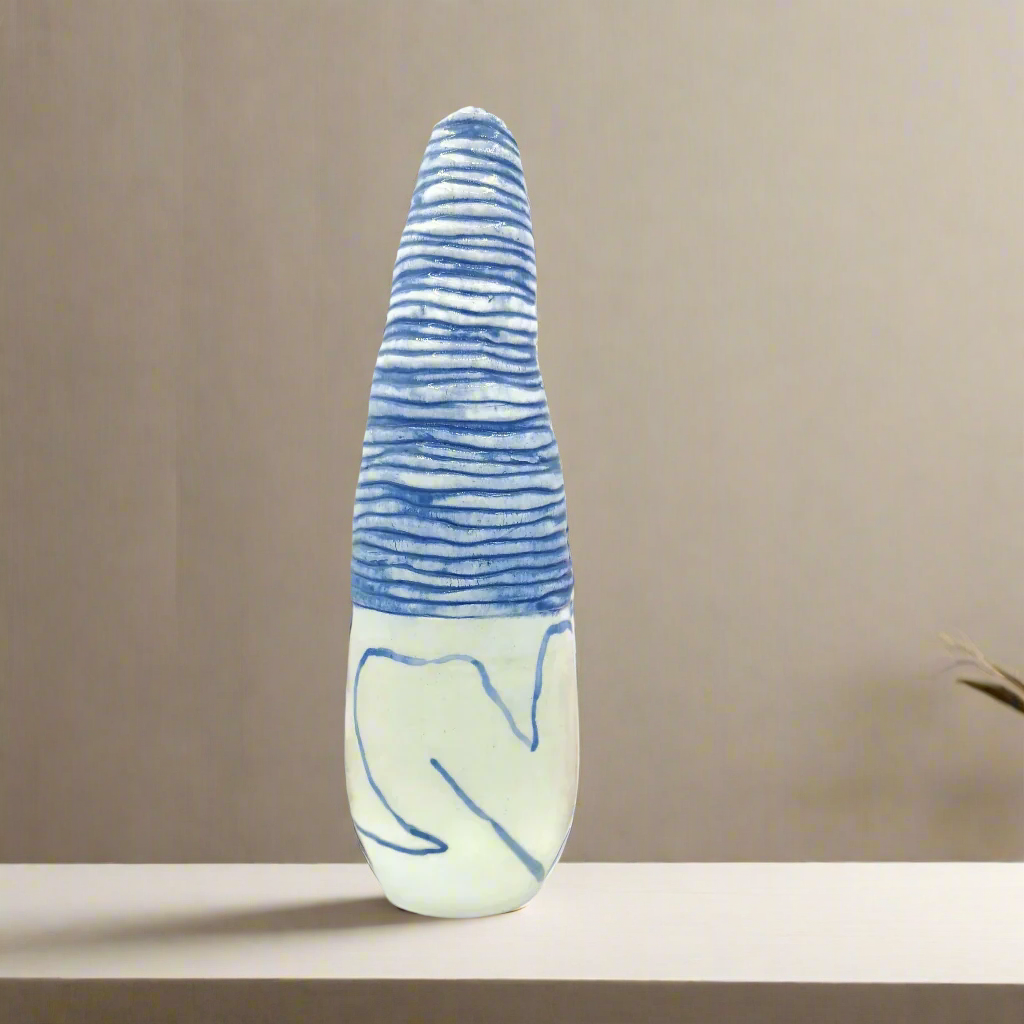 Handmade Ceramic Vase Standing on a Table