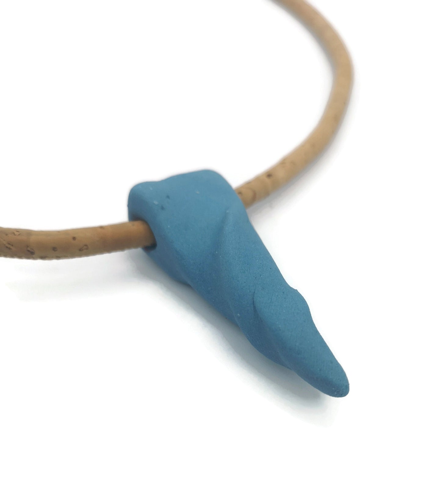 4.5/5mm Handmade Ceramic Turquoise Blue Necklace Pendant For Jewelry Making, Artisan Large Matte Designer Charms, Unique Clay Charms For Her - Ceramica Ana Rafael