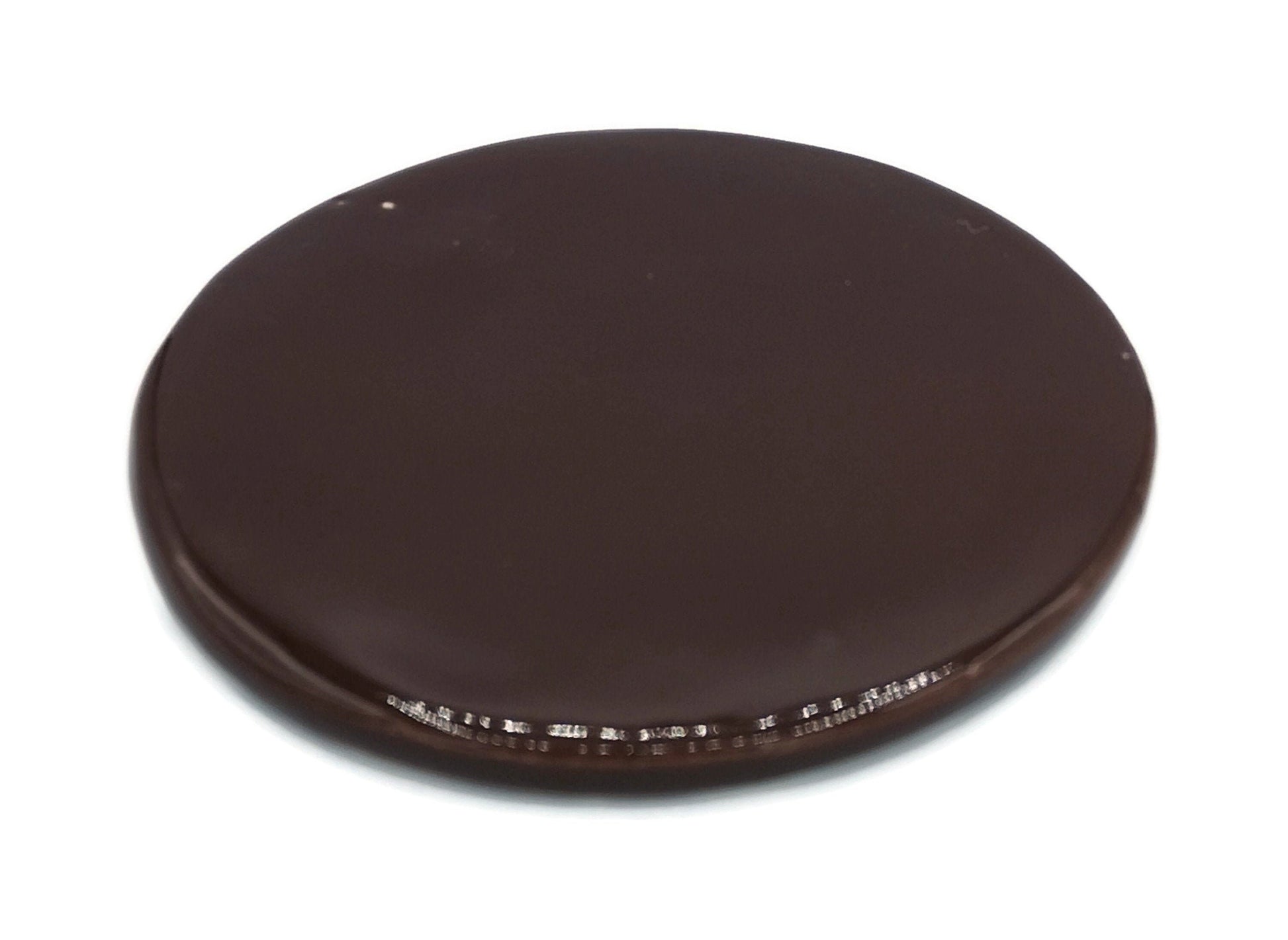 CERAMIC OFFICE COASTERS, Round Shaped Brown Handmade Cup Coasters For Men - Ceramica Ana Rafael