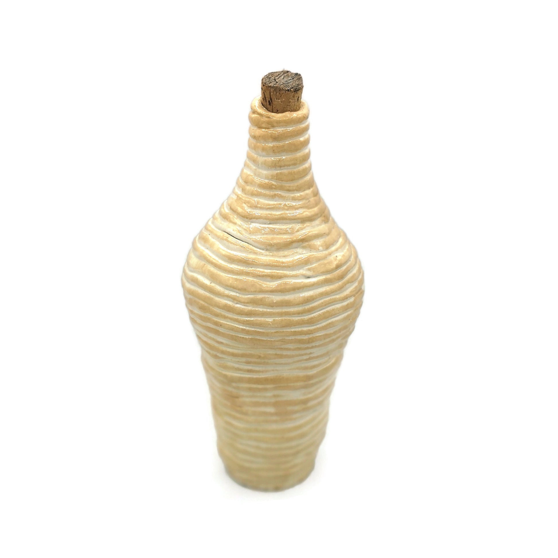 Decorative Bottle With Cork, Best Gifts For Him, Ceramic Vase Farmhouse Decor, Best Sellers Dad Birthday Gift, Rustic Home Decor Ceramic Jar - Ceramica Ana Rafael