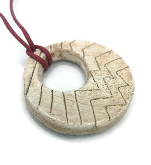 Large Statement Circle Pendant For Necklace Making, Clay Charms For Unique DIY Jewelry For Women, Handmade Ceramic Custom Bijou Supplies - Ceramica Ana Rafael