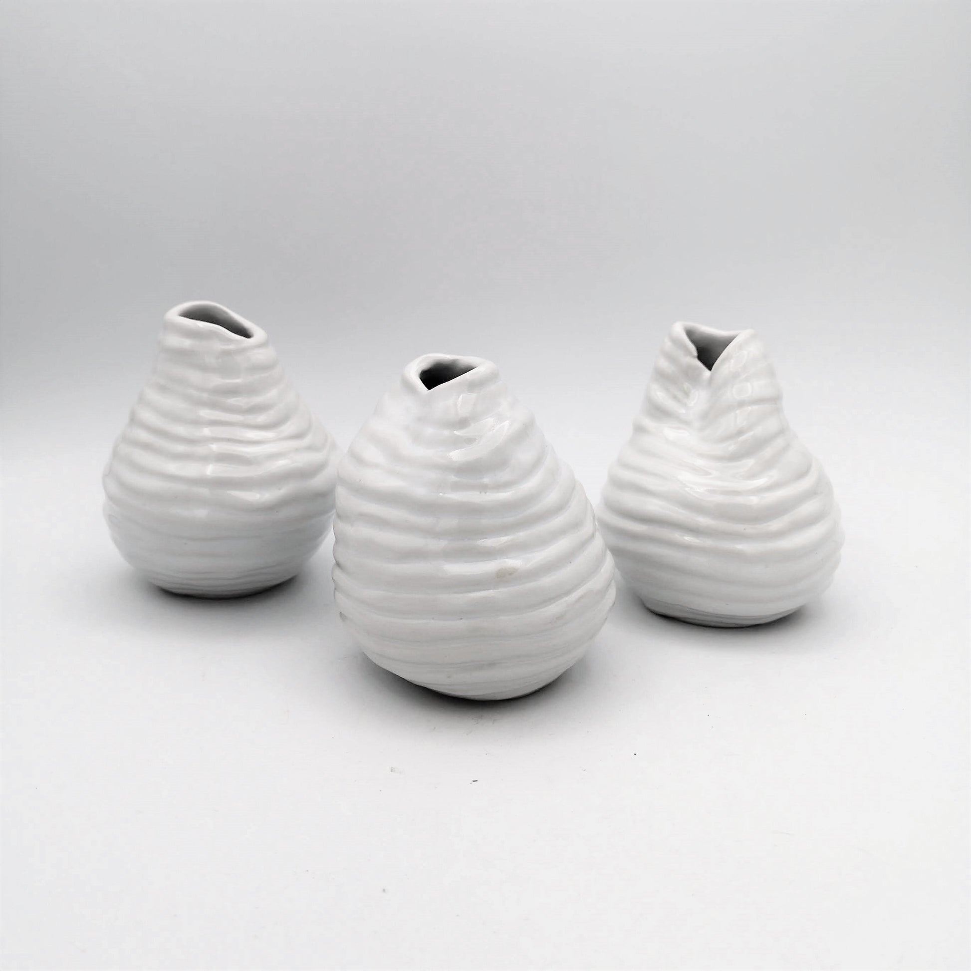 Set of 3 Handmade Ceramic Small Vase Irregular Shaped Pottery Abstract Sculpture Ceramic Vessel Mom Birthday Gift From Daughter - Ceramica Ana Rafael