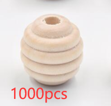 20mm Wooden Macrame Beads with 5mm Large Hole – Natural Wood Craft Beads