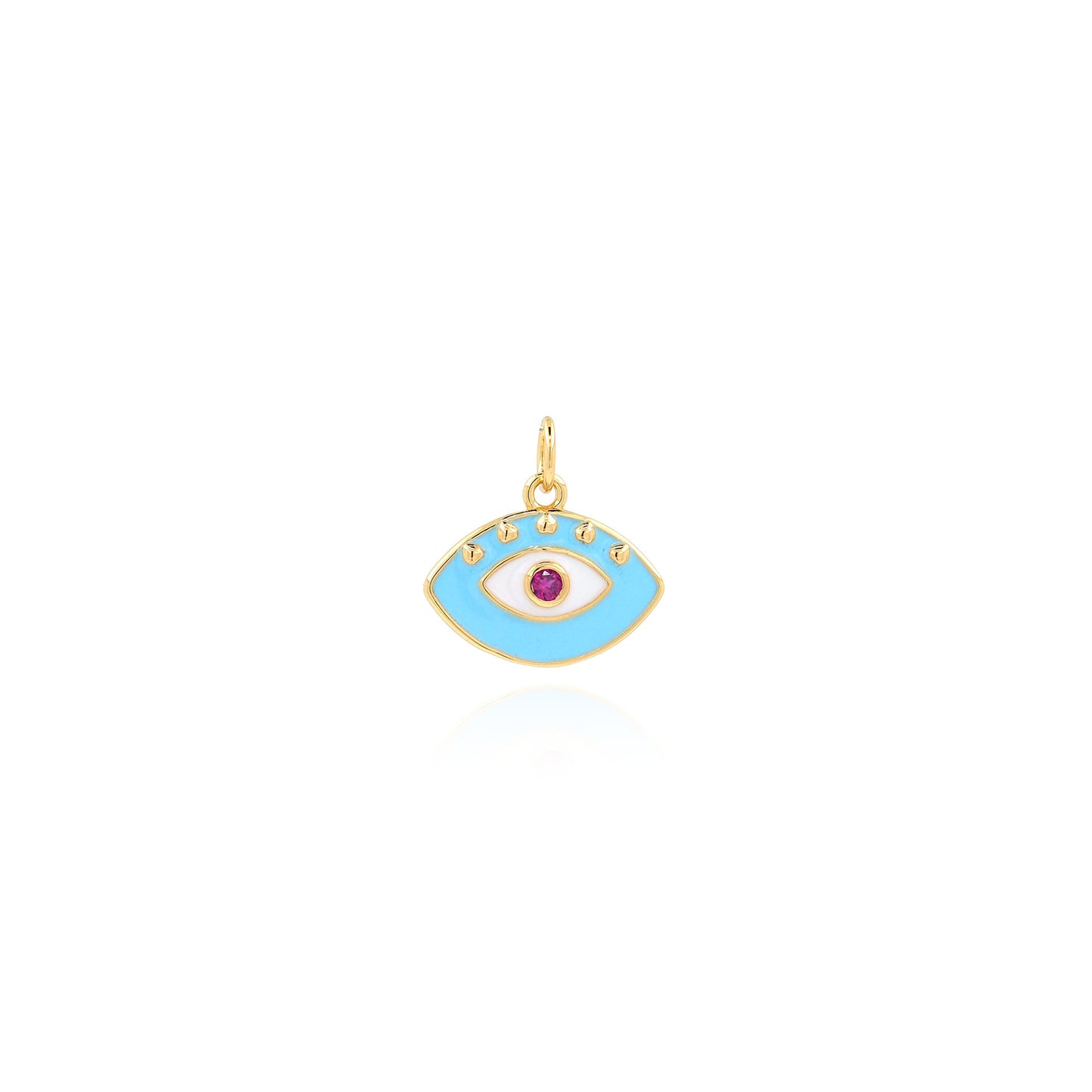 18K Gold Plated Evil Eye Charm – Pendant for Jewelry Making