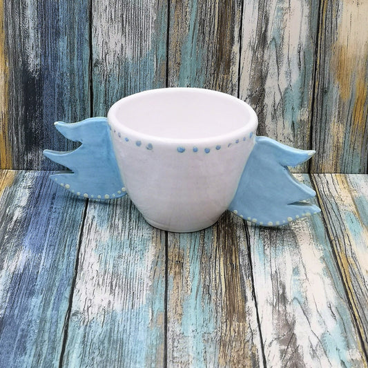 Turquoise Blue Handmade Ceramic Mug With Unique Handles, Cute Coffee Mugs For Hot Chocolate, Best Friends Gift Idea, Large Pottery Mug - Ceramica Ana Rafael