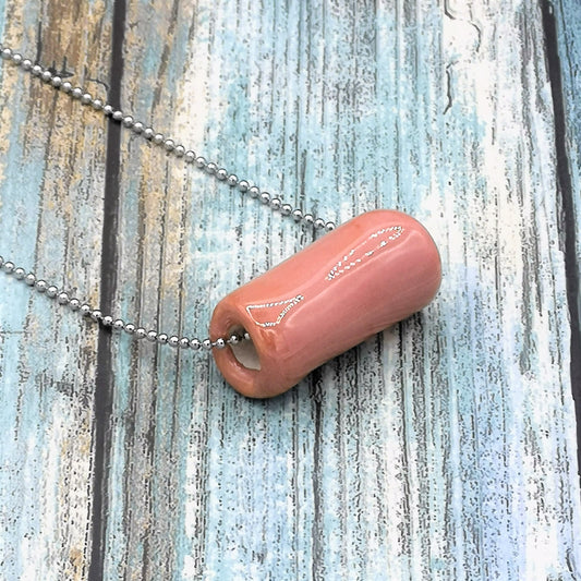 Pink Bead Dainty Necklace For Women, Cute Necklace For Mom, Aesthetic Gift For Her, Simple Necklace, Everyday Necklace - Ceramica Ana Rafael