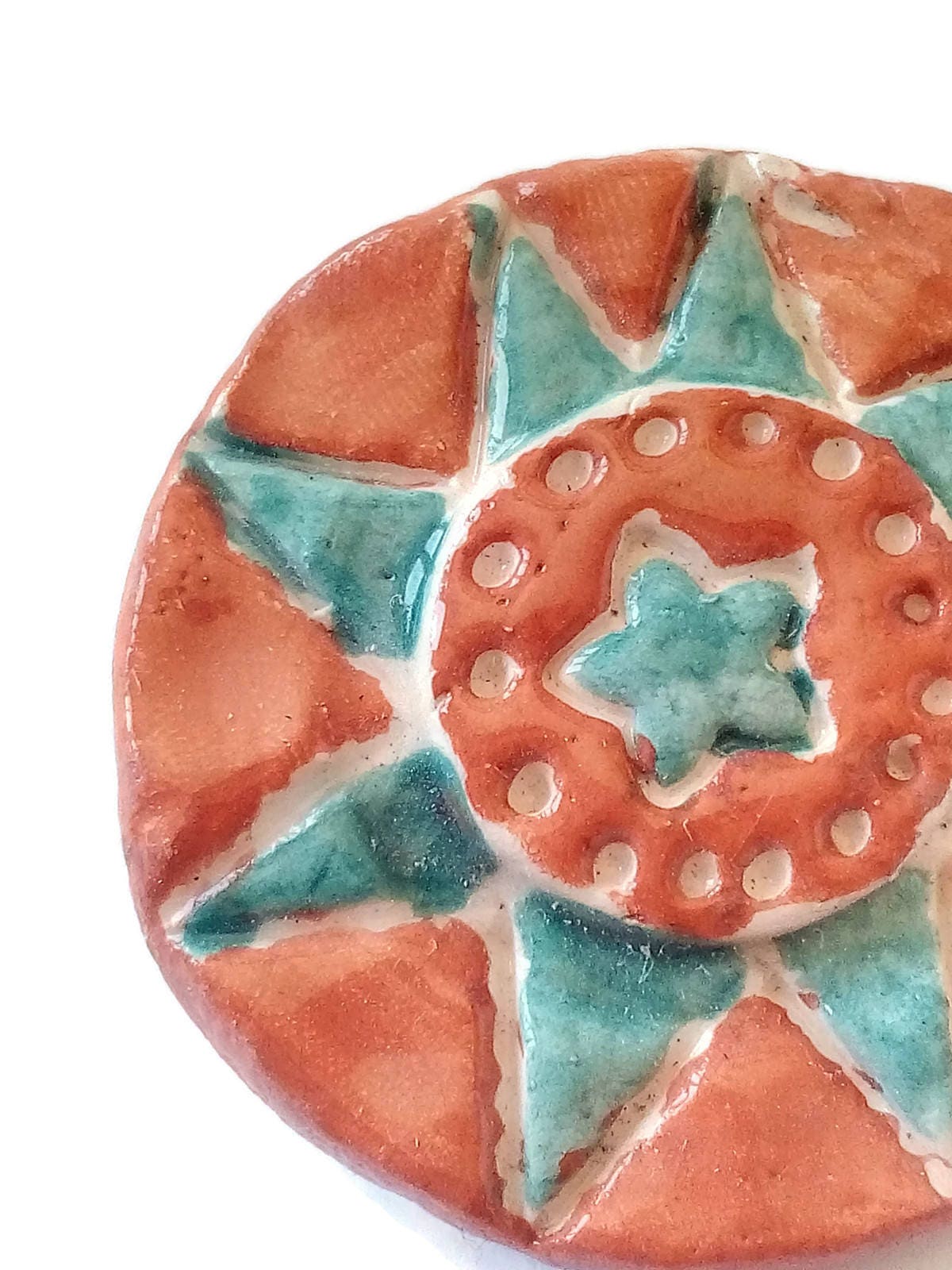 Star Brooch, Handmade Ceramic Celestial Brooches For Women, Mom Birthday Gift From Daughter, Clay Cameo Broach Pin, Grandma Christmas Gifs - Ceramica Ana Rafael