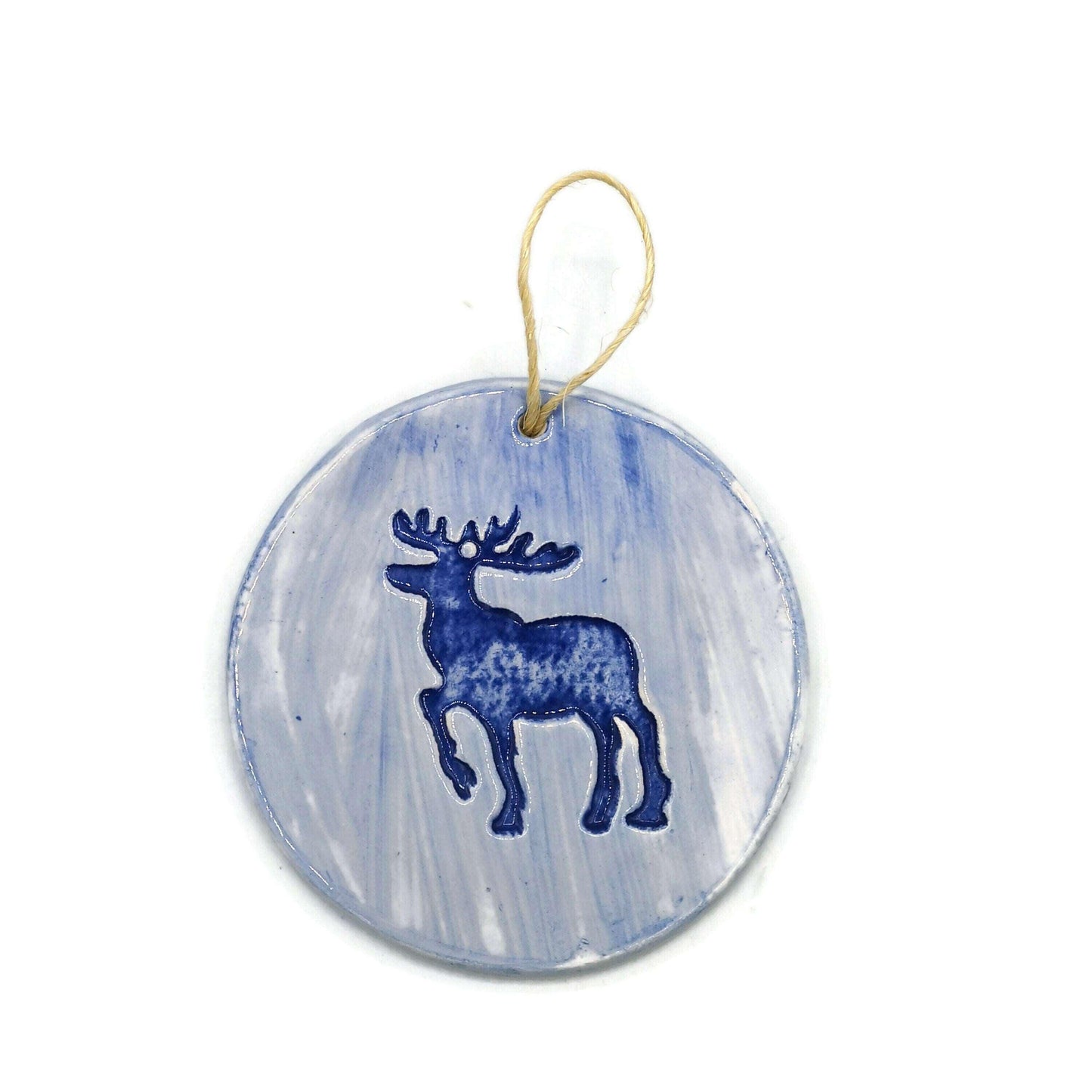 1Pc Handmade Ceramic Reindeer Ornament, Retro Small Wall Hanging, best sellers 2022, Best Gifts For Her, Christmas gift for mom