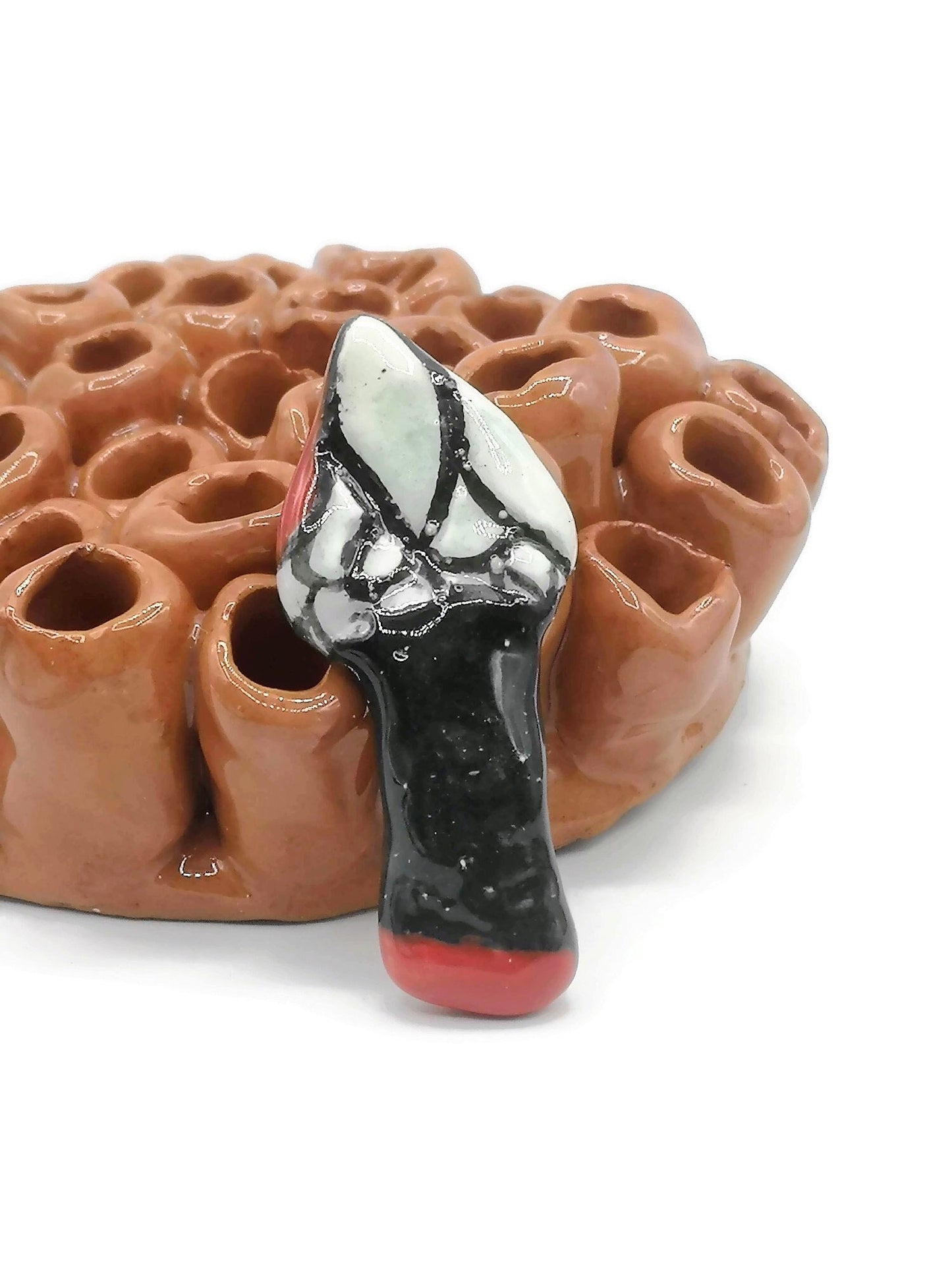 Handmade Ceramic Goose Neck Barnacle Magnet, Refrigerator Magnet, Beach Fridge Magnet For Decoration, Housewarming Gift Portuguese Souvenirs - Ceramica Ana Rafael