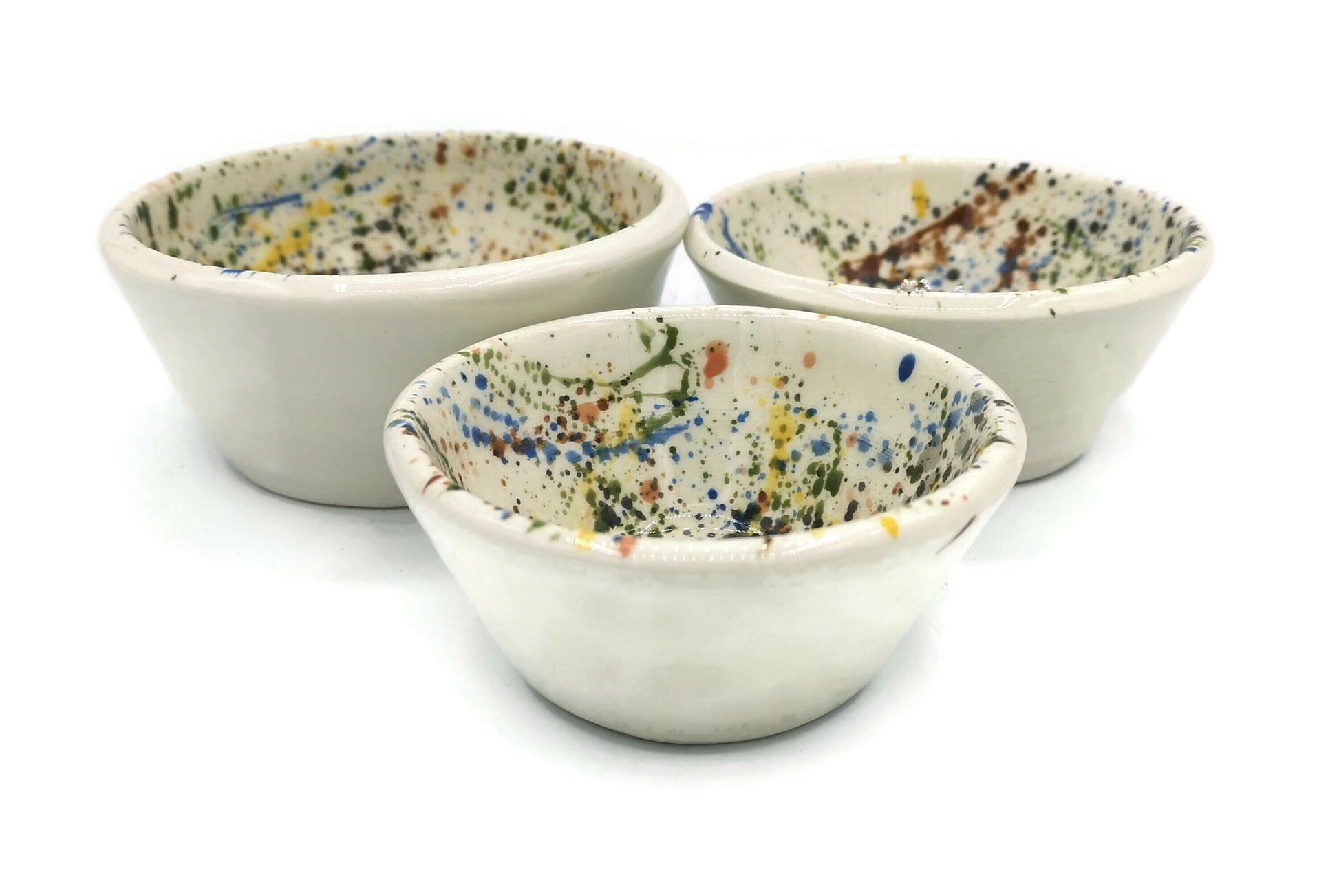 Handmade Ceramic Bowl Set Of 3, Dining Room Decor Housewarming Gift First Home, Decorative Bowl, Serving Bowl Ready To Ship - Ceramica Ana Rafael