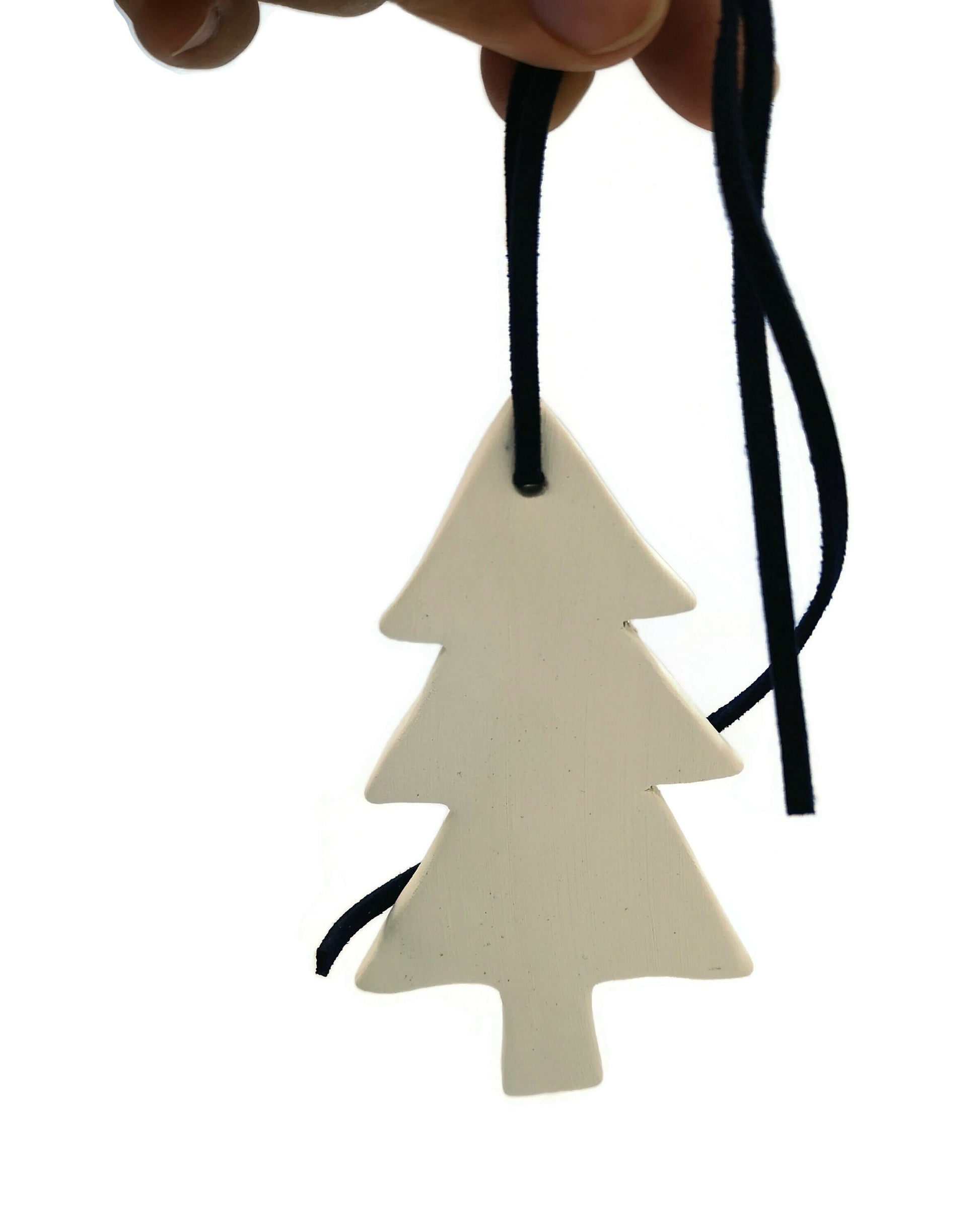 Set Of 2 DIY Ceramic Christmas Tree Ornaments Craft Kit, Unpainted Ceramic Bisque Ready To Paint - Ceramica Ana Rafael