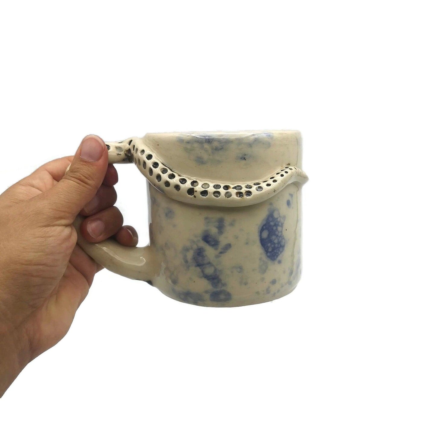 12oz Handmade Ceramic Octopus Mug, Large Ceramic Mug, Coffee Lovers Best Gifts For Him, Funny Stoneware Mug, Tentacle Beach Art For Women - Ceramica Ana Rafael