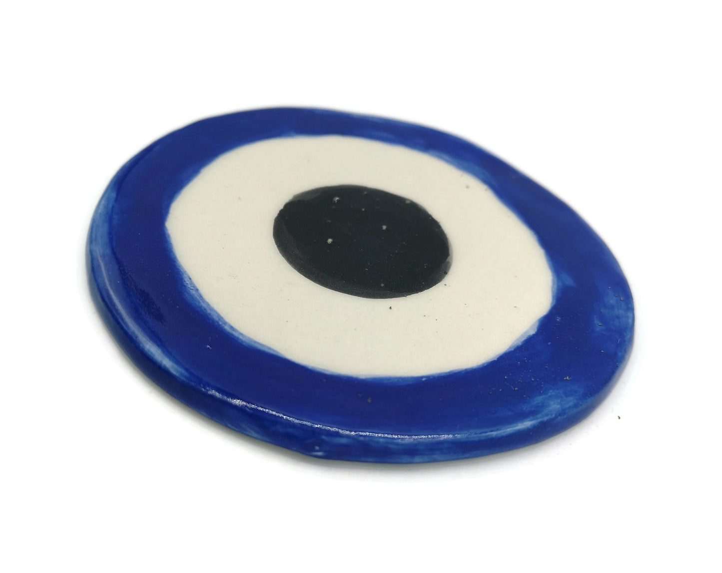 1Pc Handmade Ceramic Blue Evil Eye Coasters For Drinks, Mothers Day Gift For Women, Mom Birthday Gift, Artisan Pottery Best Seller - Ceramica Ana Rafael