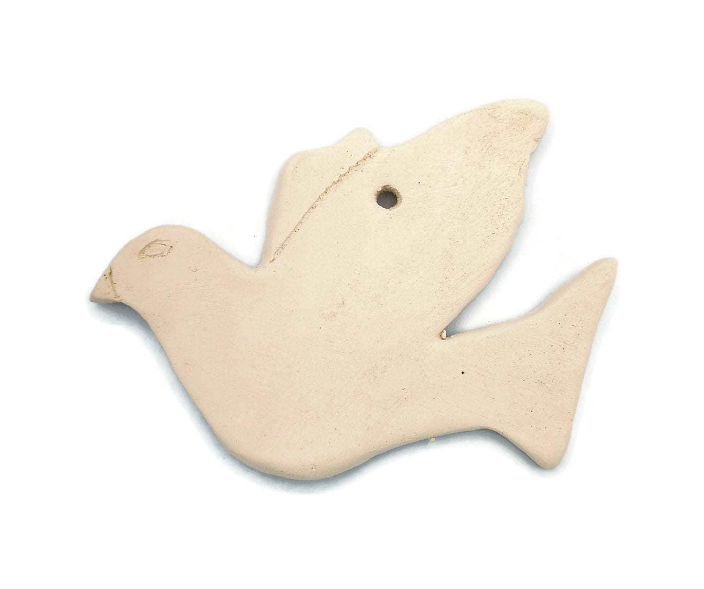 White Ceramic Dove Ready To Paint, Unpainted Ceramic Bisque Bird Wall Hanging, Custom Mourning Dove For Memorial, Christmas Ornaments - Ceramica Ana Rafael