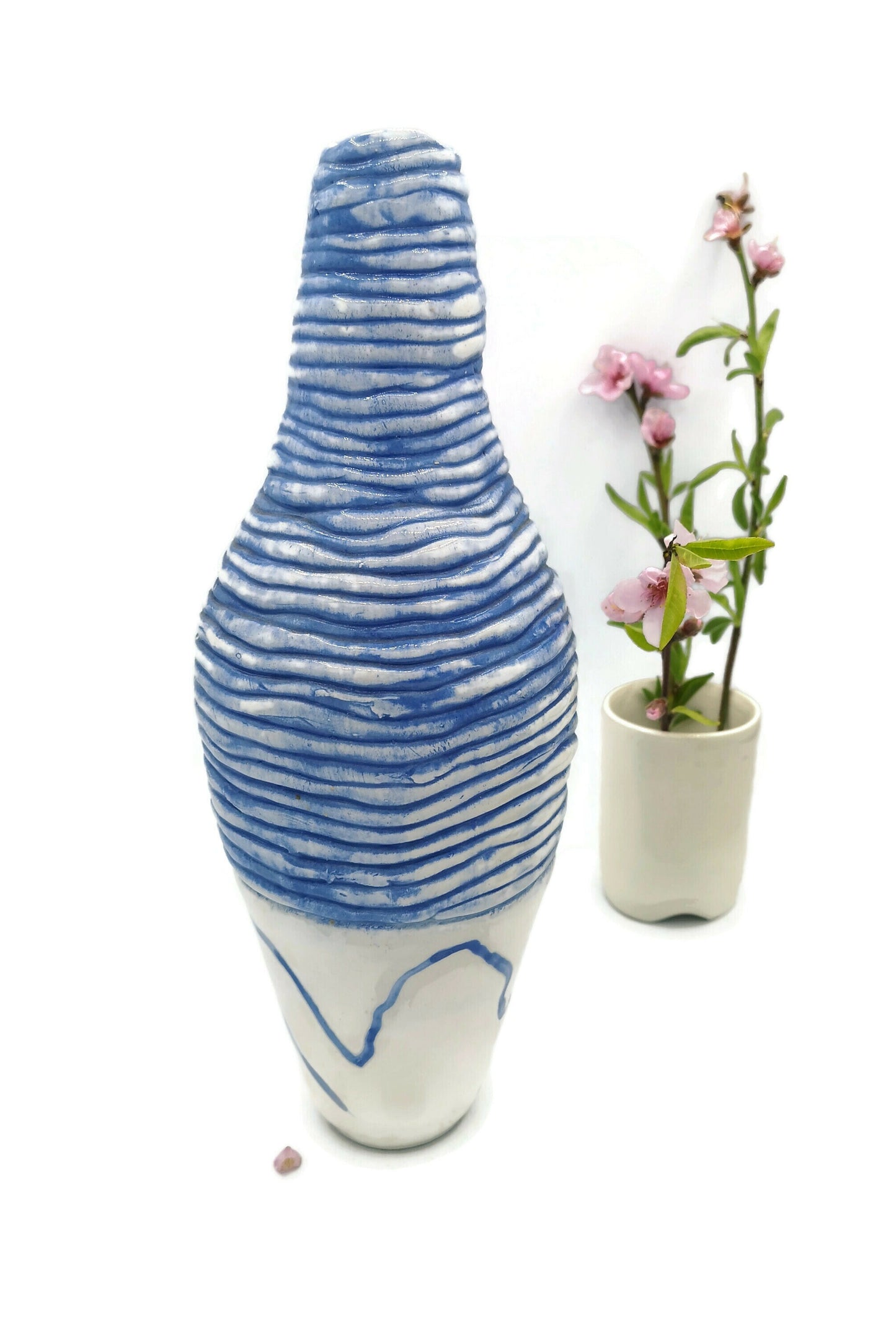 Handmade Ceramic Boho Vase Large, Ceramic Flower Vase Irregular Shape, 9th Anniversary Gift For Husband, Best Sellers Sculptural Vase - Ceramica Ana Rafael