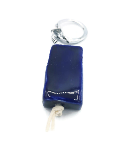 Cool Keychain, Handmade Keyring, Ceramic Customizable Keychain For Men, Daddy Keychain Beaded Accessories - Ceramica Ana Rafael