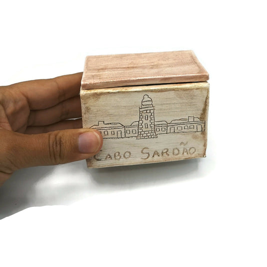 Small Jewelry Box With Lighthouse Decor for Men Christmas Gifts, Office Desk Accessories For Women, Birthday Gifts for Boyfriend - Ceramica Ana Rafael