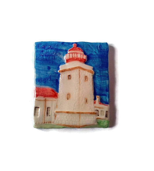 CERAMIC TILE WALL Decor, Decorative Art Tiles, Hand Painted Portuguese Lighthouse Housewarming Gift First Home - Ceramica Ana Rafael