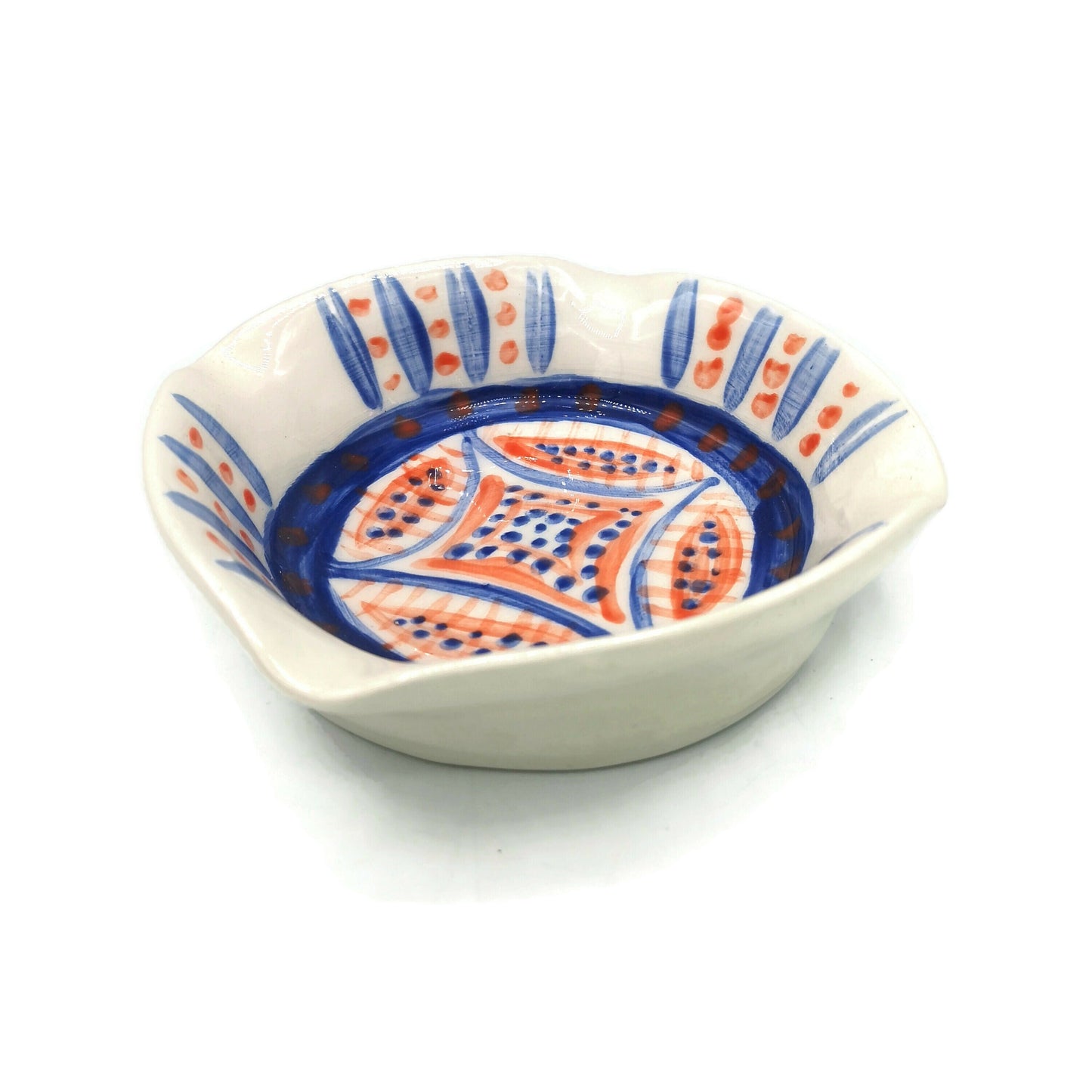 Handmade Ceramic Decorative Ashtray, Modern Hand Painted Cigar Ash Tray, Cool Unique Pottery Bowl - Ceramica Ana Rafael