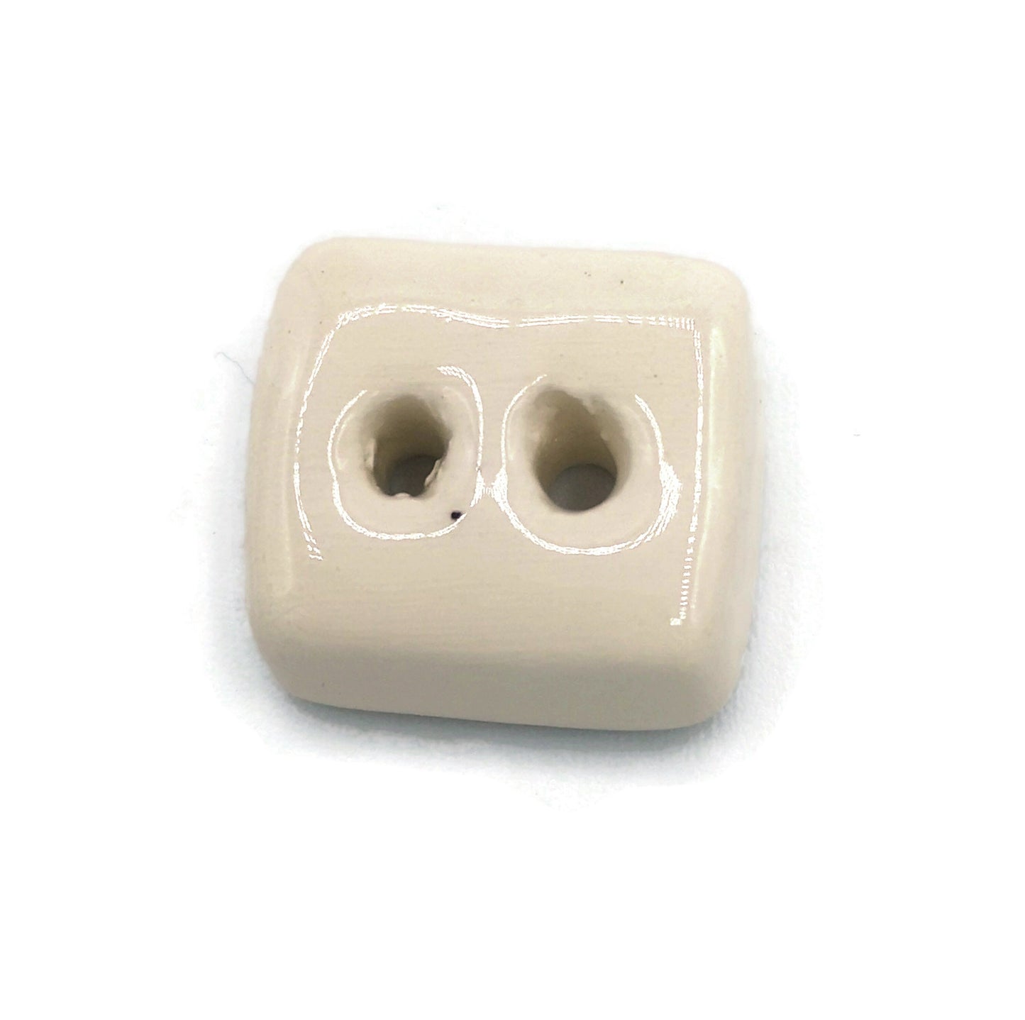 Handmade Ceramic Sewing Buttons, 1 Pc. Square Novelty Buttons For Crafts, Best Selers Custom Buttons, Unique Backpack Buttons Cute Jewelry - Ceramica Ana Rafael