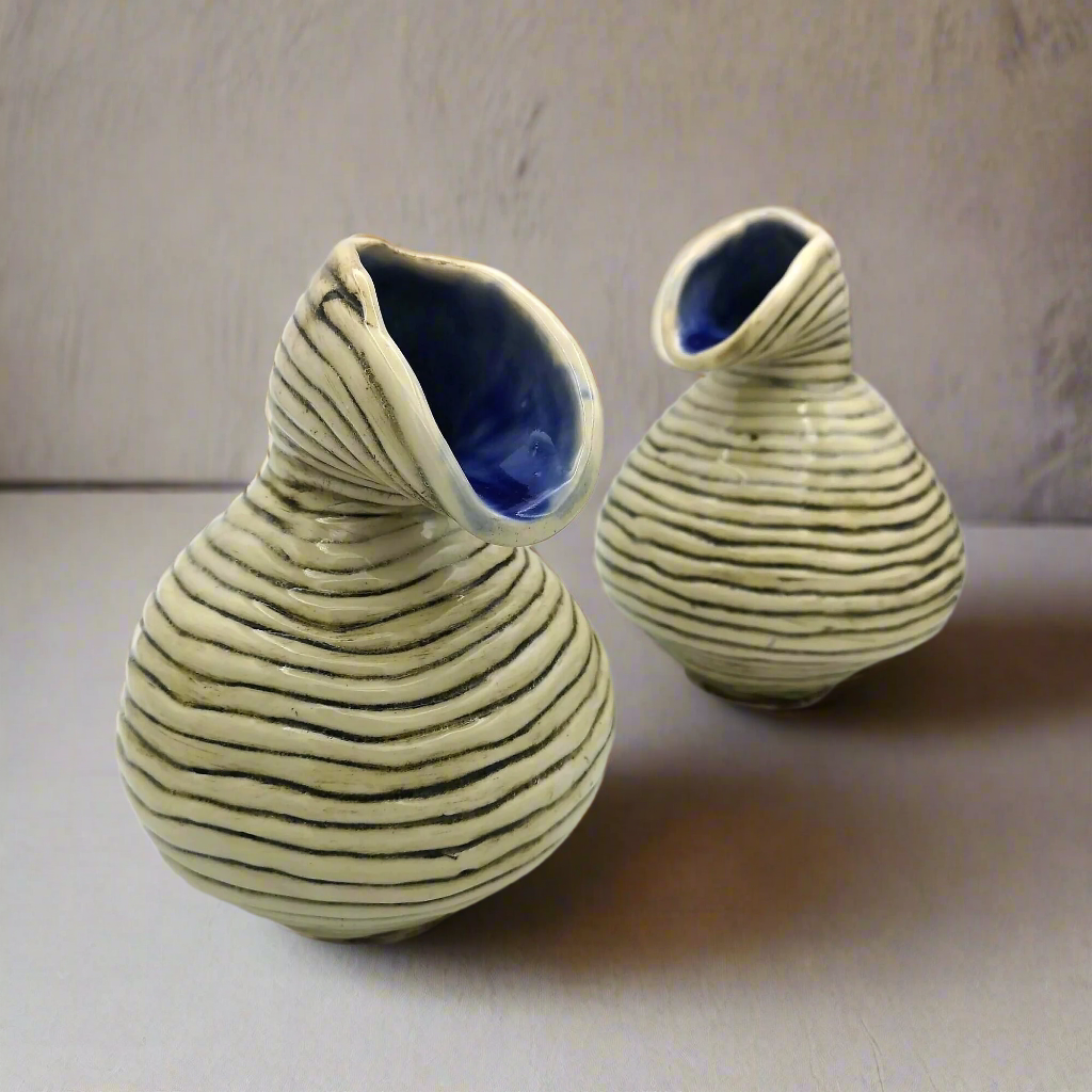 Textured Ceramic Bud Vase – Unique Handmade Stoneware Vase