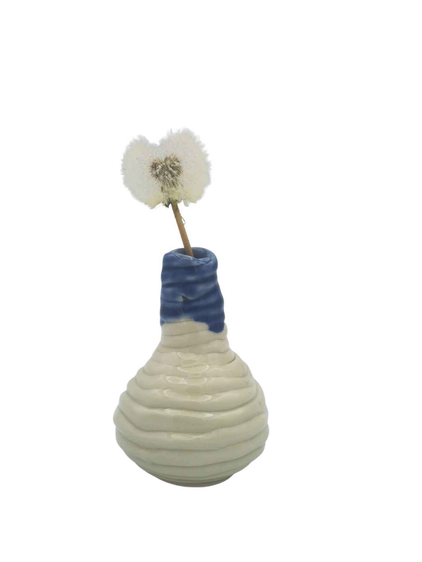 Handmade Ceramic Vase, Abstract Textured Mid Century Moden Sculptural Vase for Flowers, Unique Artisan Office Desk Accessories for Women - Ceramica Ana Rafael