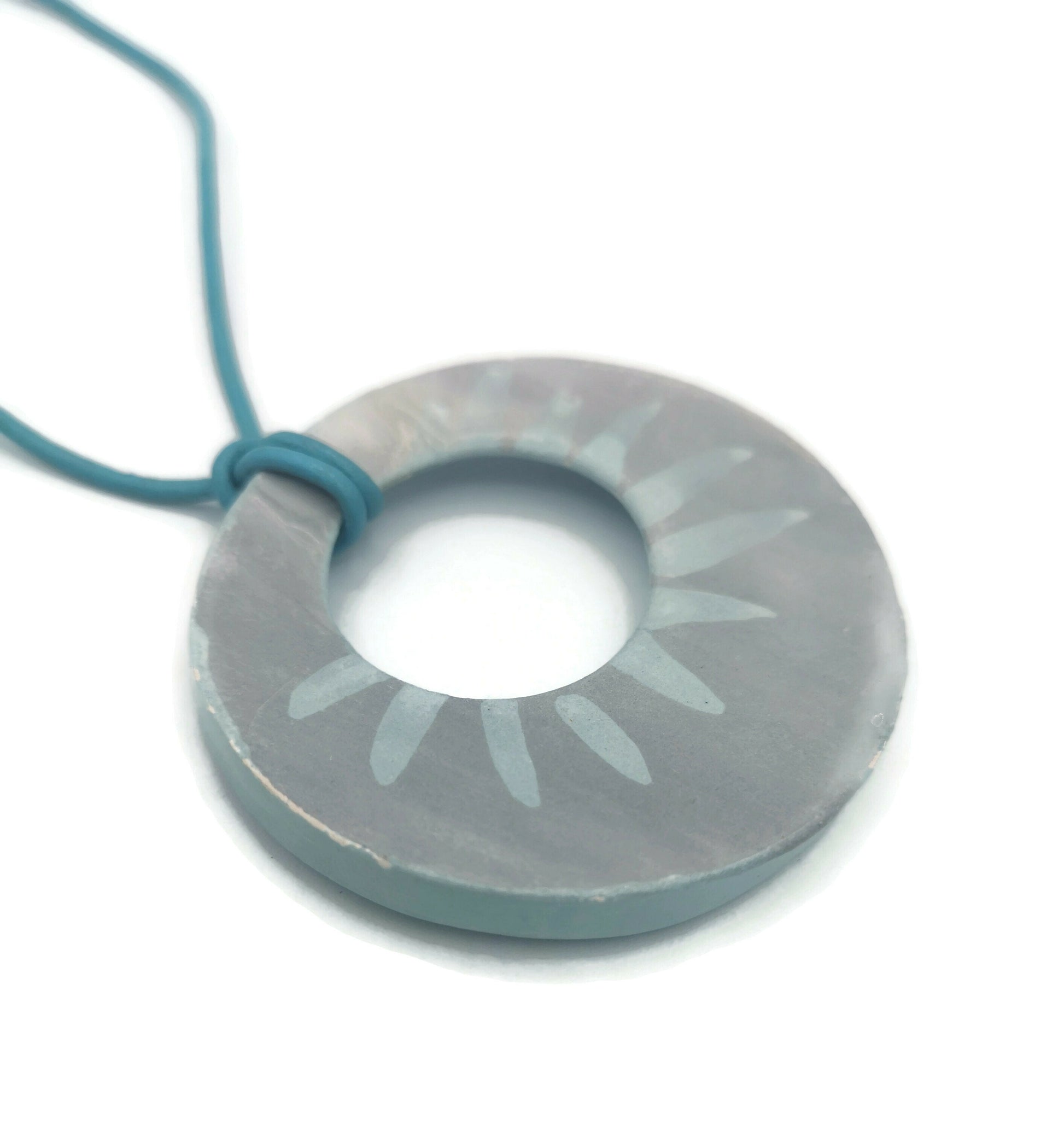 Large Statement Circle Pendant For Necklace Making, Clay Charms For Unique DIY Jewelry For Women, Handmade Ceramic Custom Bijou Supplies - Ceramica Ana Rafael