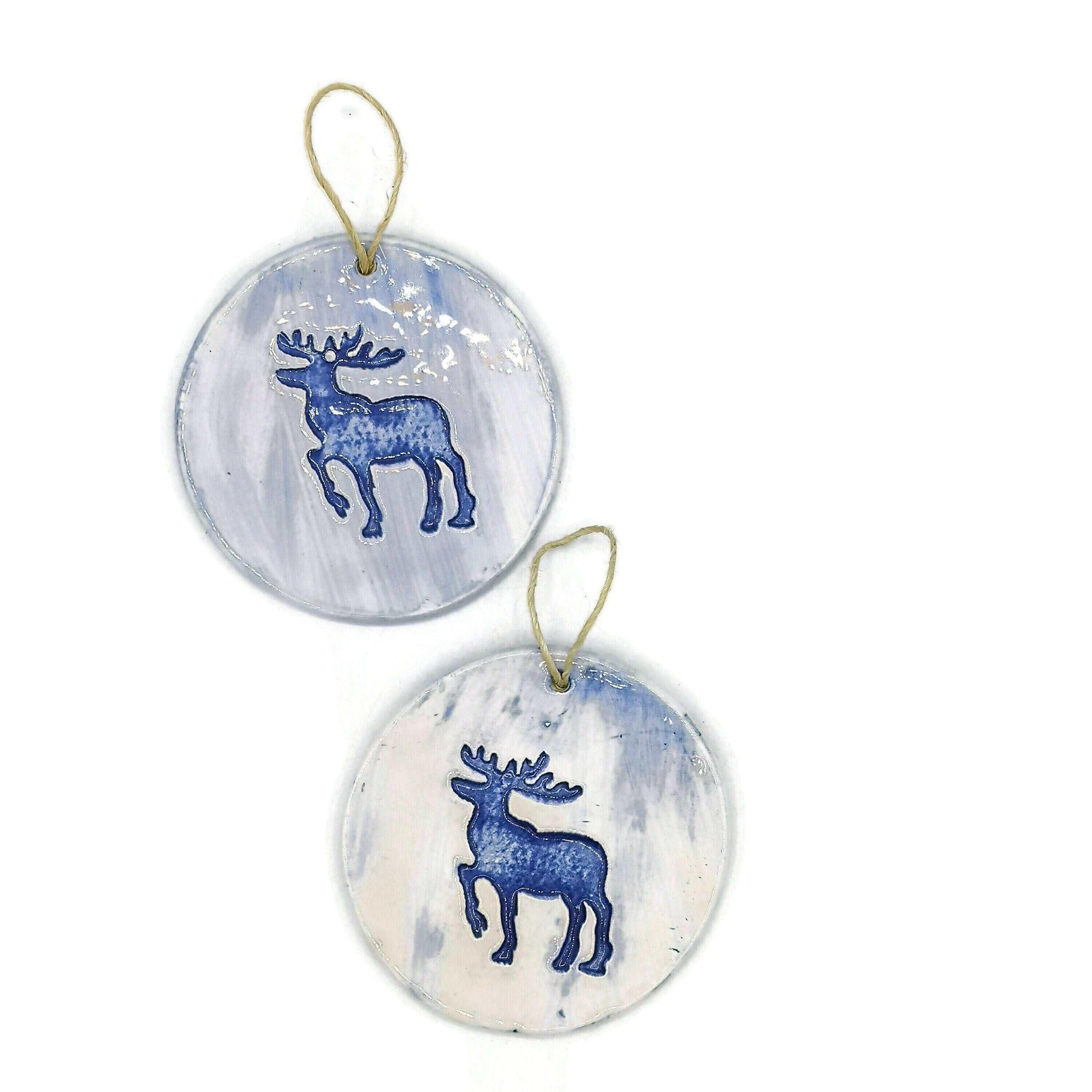 1Pc Handmade Ceramic Reindeer Ornament, Retro Small Wall Hanging, best sellers 2022, Best Gifts For Her, Christmas gift for mom