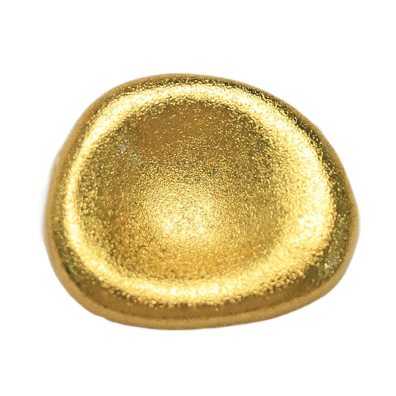 Large Metal Alloy Shank Buttons - Gold or Silver, Unique Organic Shape | Sold in Packs of 1 or 6